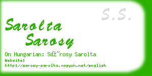 sarolta sarosy business card